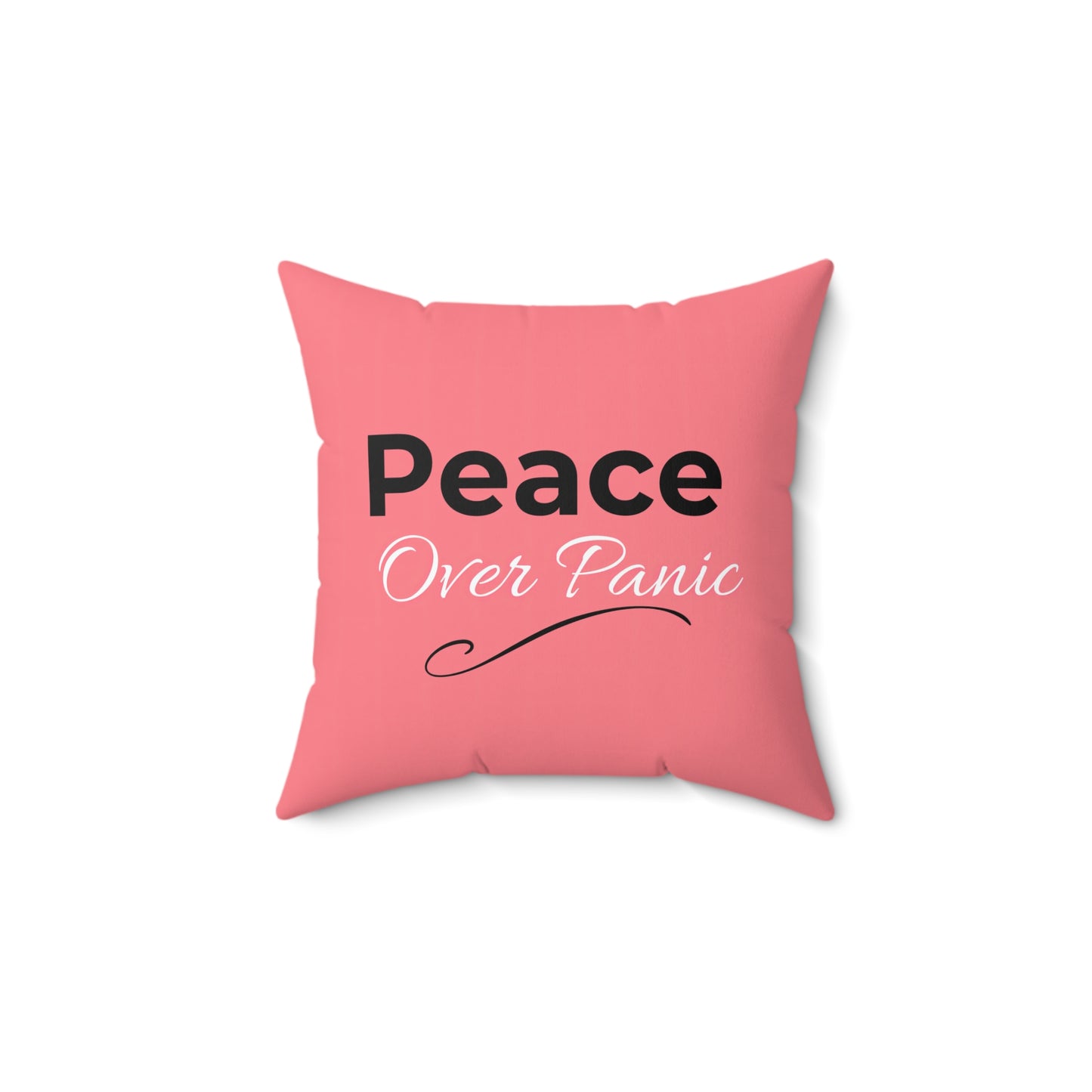 Peace Over Panic Throw Pillow | Inspirational Home Decor Cushion