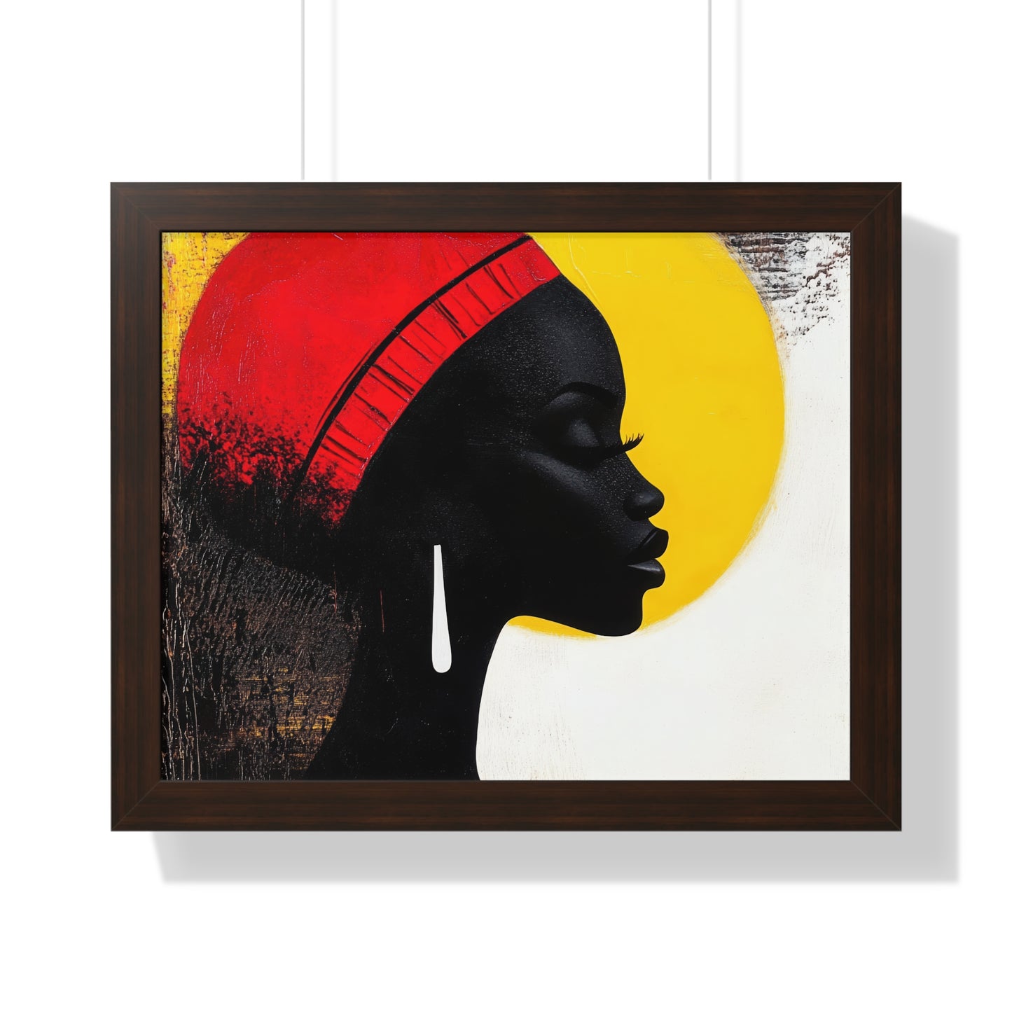 Bold African Silhouette Framed Wall Art – Modern Afrocentric Décor