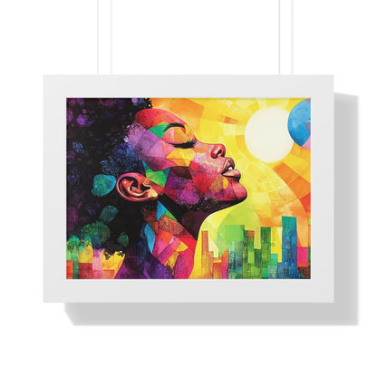 Colorful Abstract Portrait – Framed Modern Wall Art