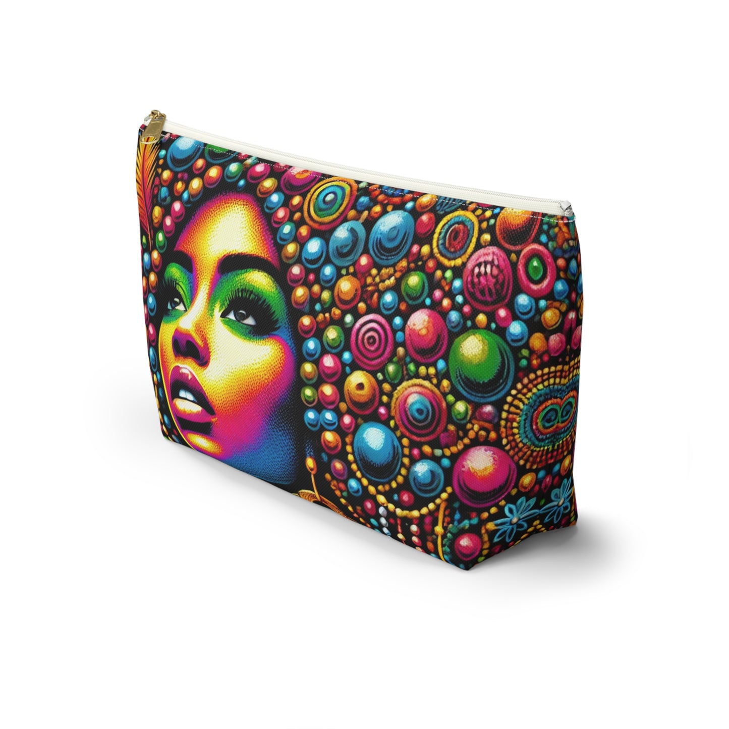 Radiant Afro Beauty Pouch – Bold and Colorful Afrocentric Design