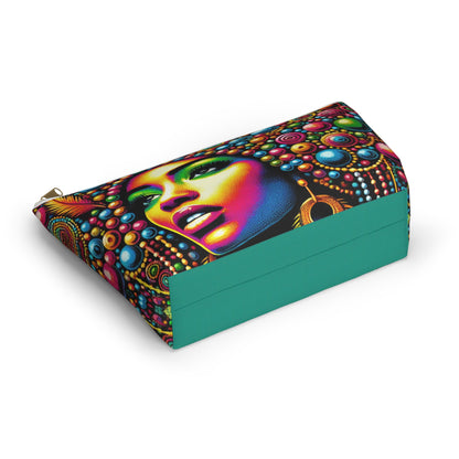 Radiant Afro Beauty Pouch – Bold and Colorful Afrocentric Design