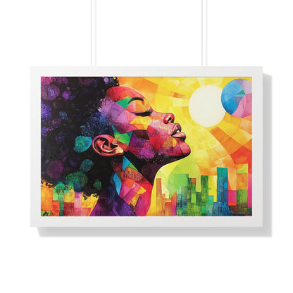 Colorful Abstract Portrait – Framed Modern Wall Art