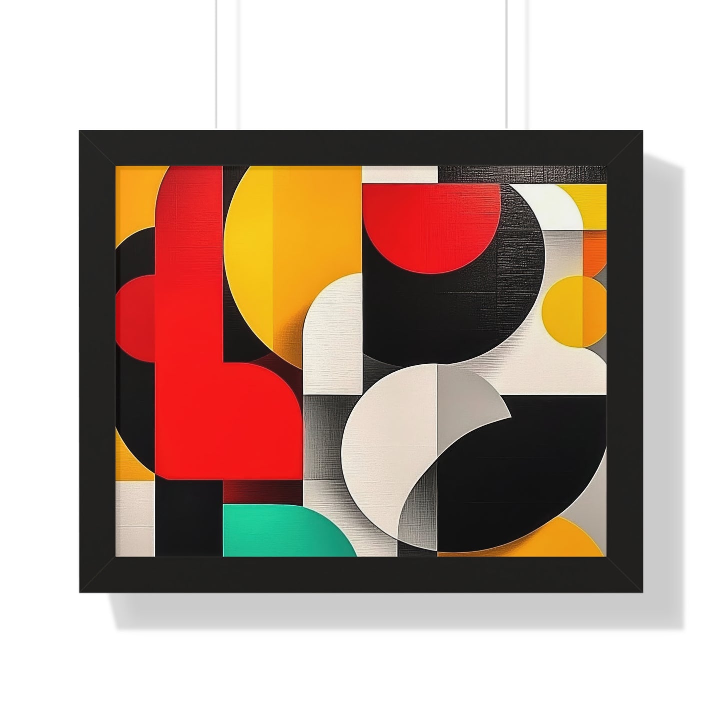 Modern Geometric Framed Wall Art – Bold Abstract Design