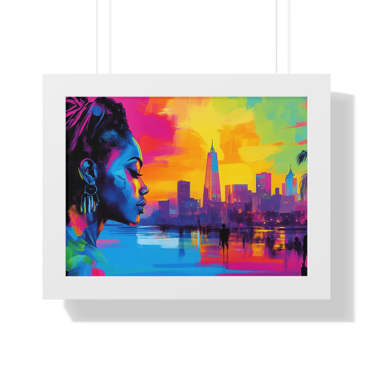 Modern Cityscape Art – Vibrant Framed Wall Decor