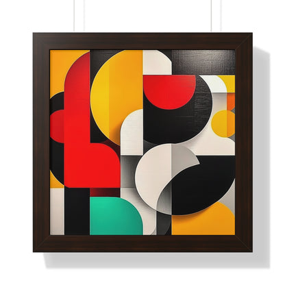 Modern Geometric Framed Wall Art – Bold Abstract Design