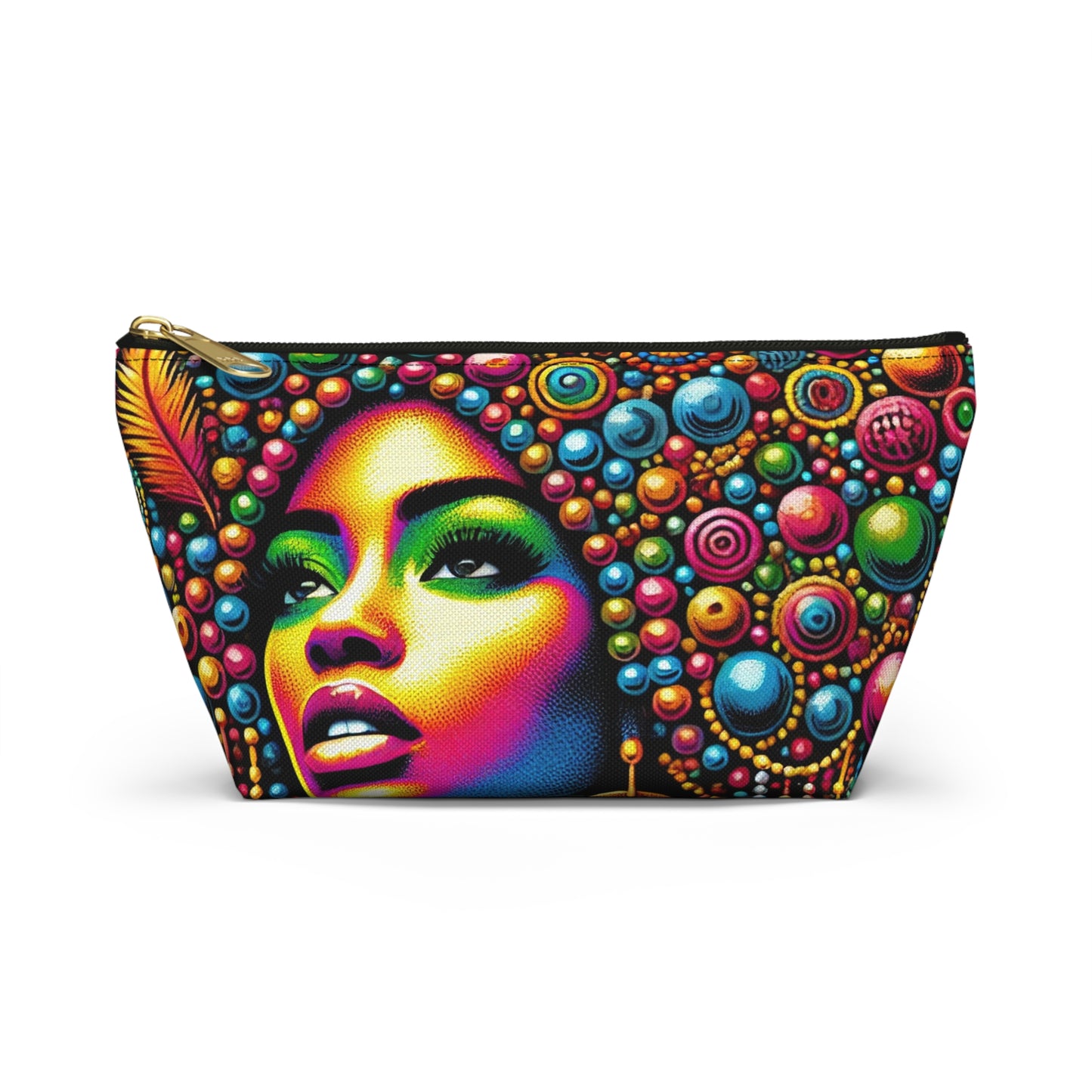 Radiant Afro Beauty Pouch – Bold and Colorful Afrocentric Design