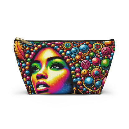 Radiant Afro Beauty Pouch – Bold and Colorful Afrocentric Design