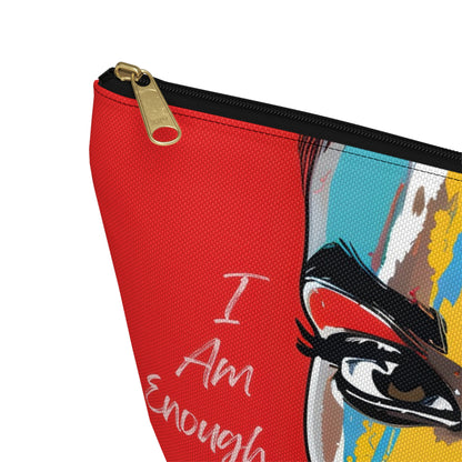 I Am Enough Empowerment Pouch – Bold and Inspirational Design