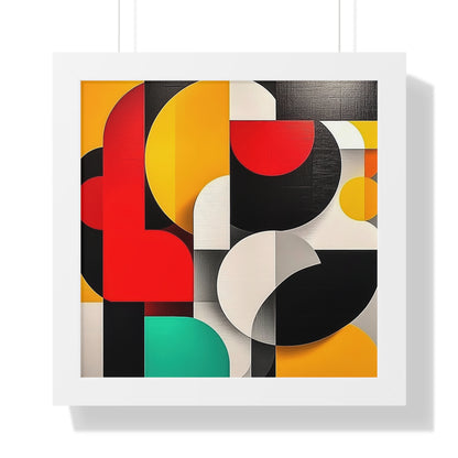 Modern Geometric Framed Wall Art – Bold Abstract Design