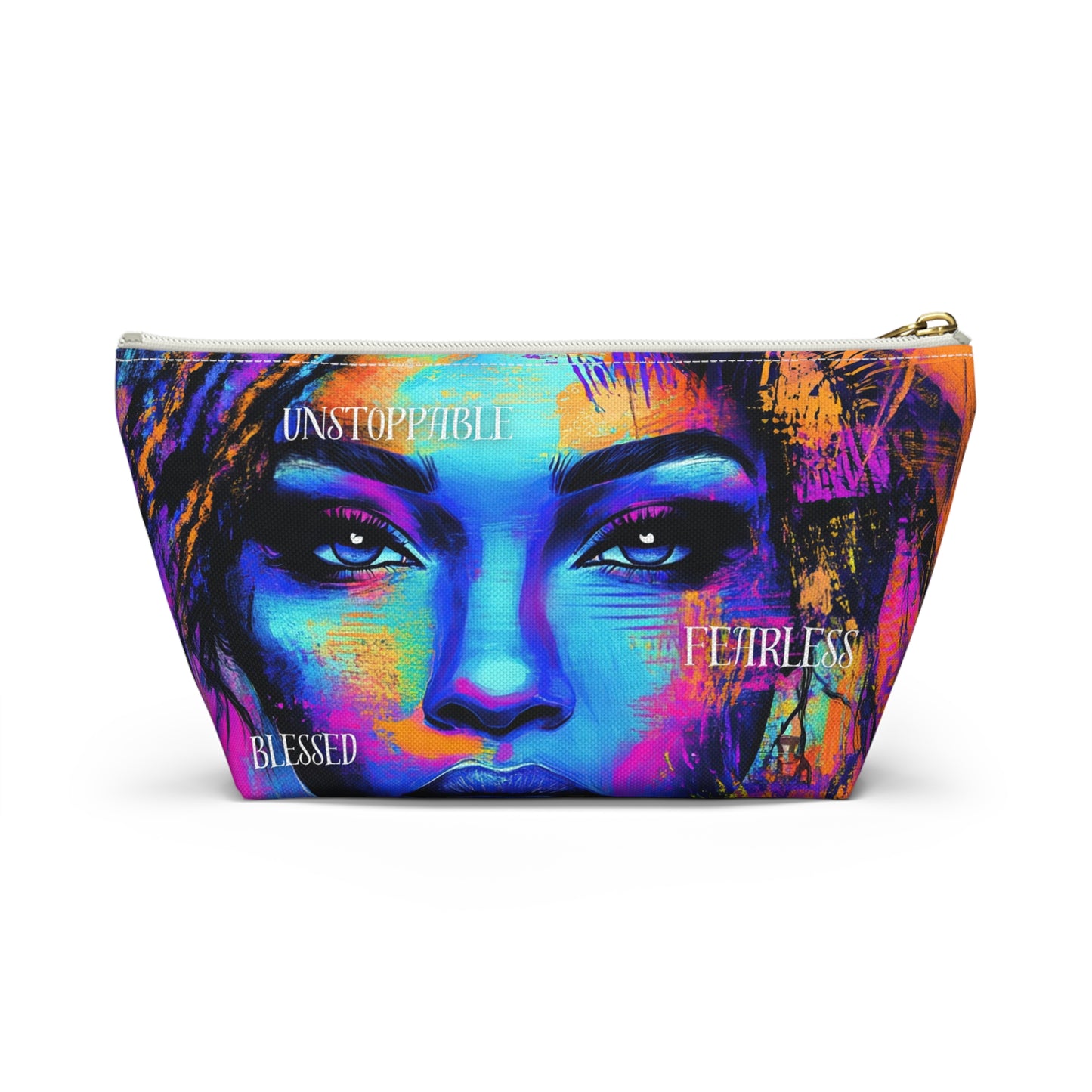 Unstoppable Empowerment Accessory Pouch – Vibrant and Fearless Design