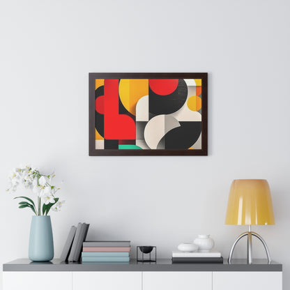 Modern Geometric Framed Wall Art – Bold Abstract Design