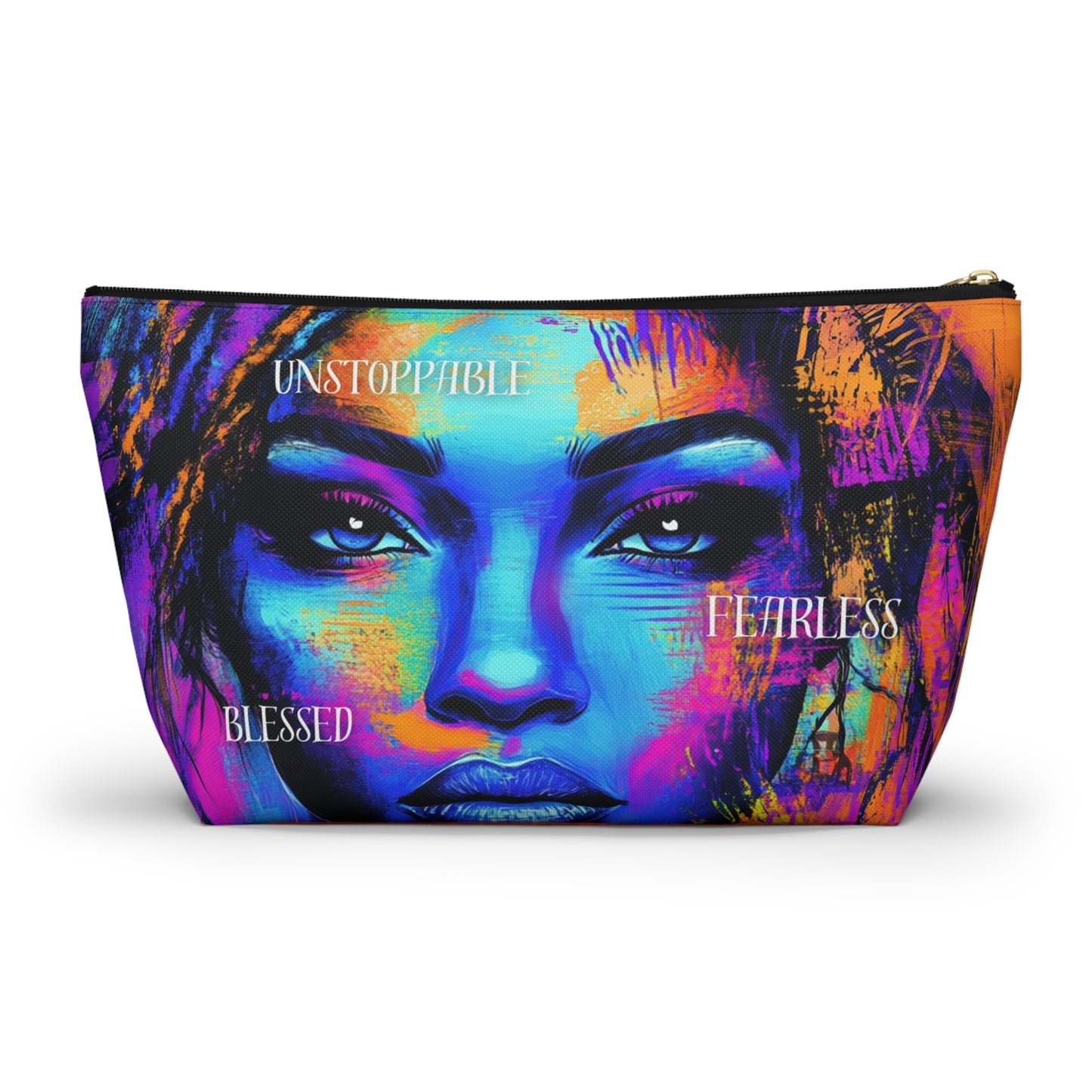 Unstoppable Empowerment Accessory Pouch – Vibrant and Fearless Design