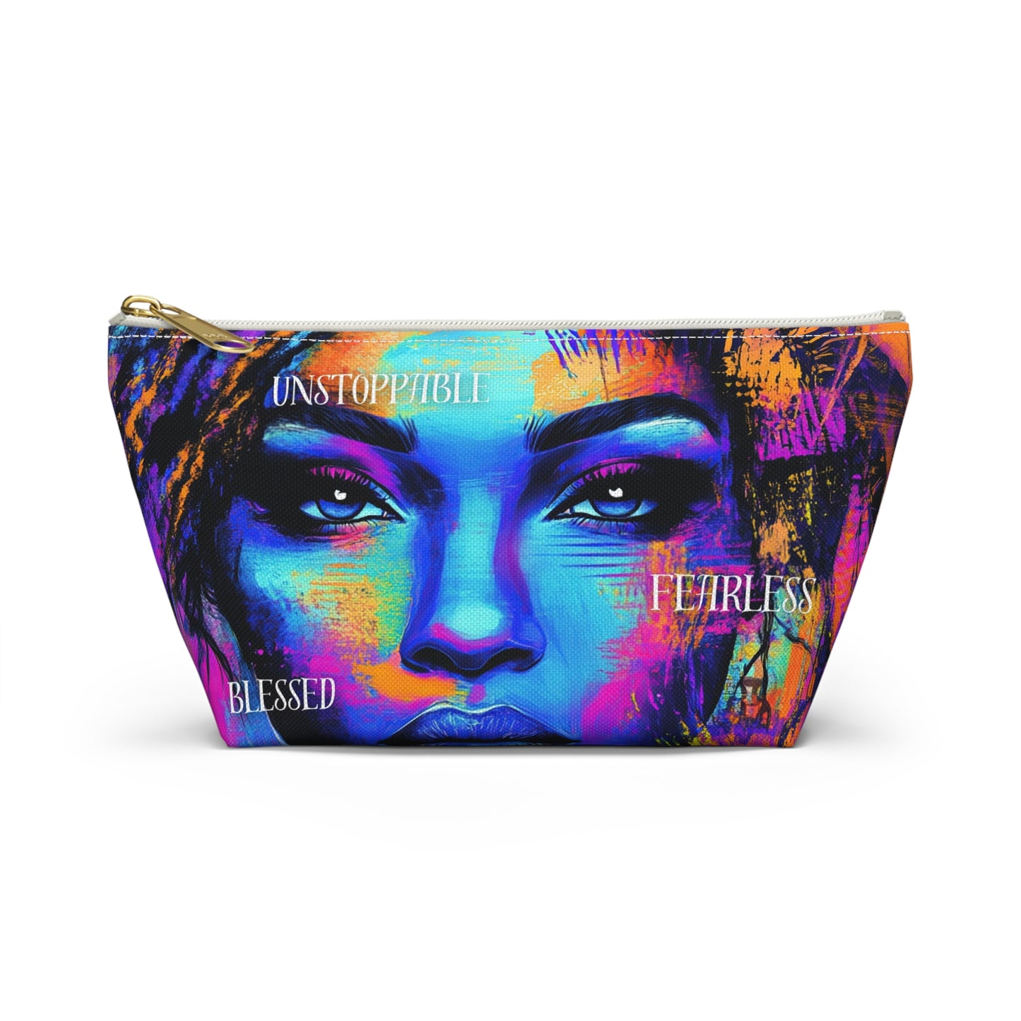 Unstoppable Empowerment Accessory Pouch – Vibrant and Fearless Design