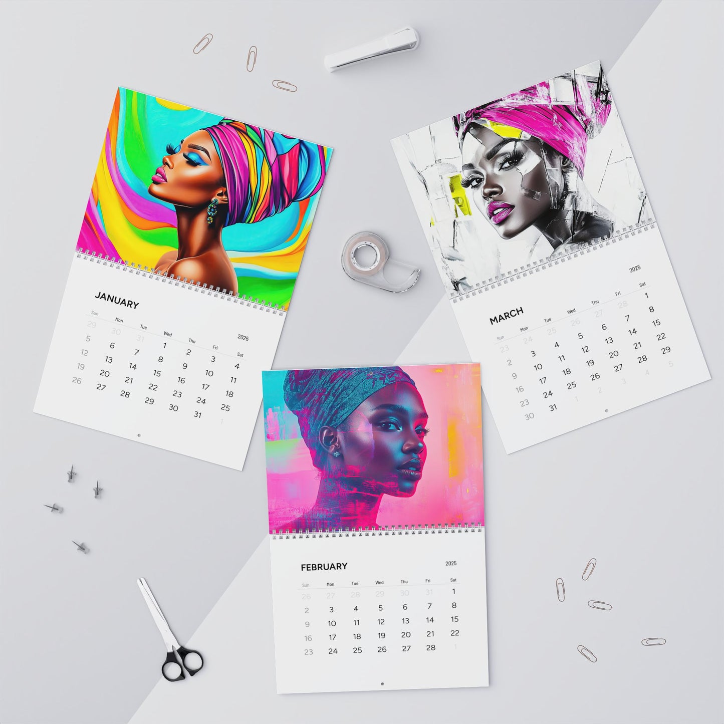 2025 Wall Calendar – Vibrant Large-Format Art & Premium Design