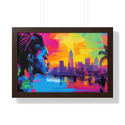 Modern Cityscape Art – Vibrant Framed Wall Decor