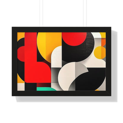 Modern Geometric Framed Wall Art – Bold Abstract Design