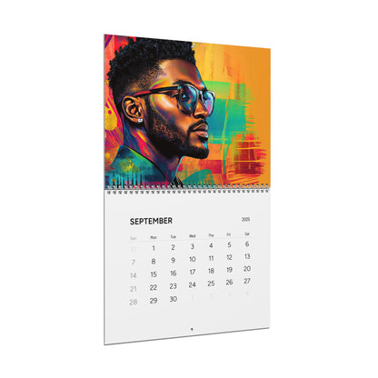 2025 Men’s Wall Calendar – Bold and Vibrant Art of Powerful Men