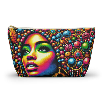 Radiant Afro Beauty Pouch – Bold and Colorful Afrocentric Design