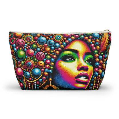 Radiant Afro Beauty Pouch – Bold and Colorful Afrocentric Design