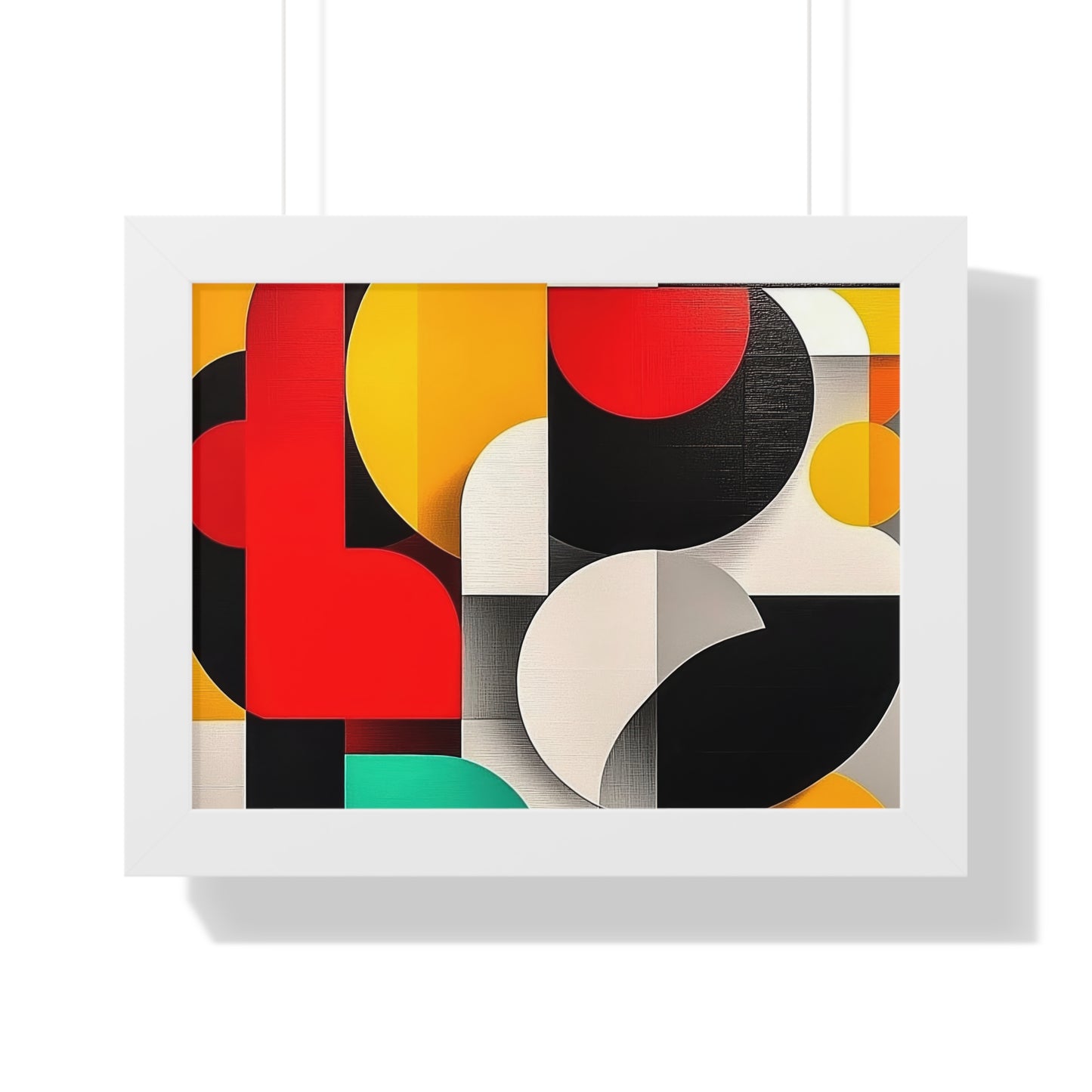 Modern Geometric Framed Wall Art – Bold Abstract Design