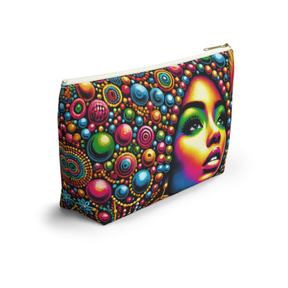 Radiant Afro Beauty Pouch – Bold and Colorful Afrocentric Design