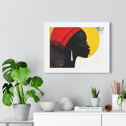 Bold African Silhouette Framed Wall Art – Modern Afrocentric Décor