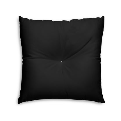 Golden Glow Black Art Floor Pillow – 30x30 Luxe Decorative Cushion