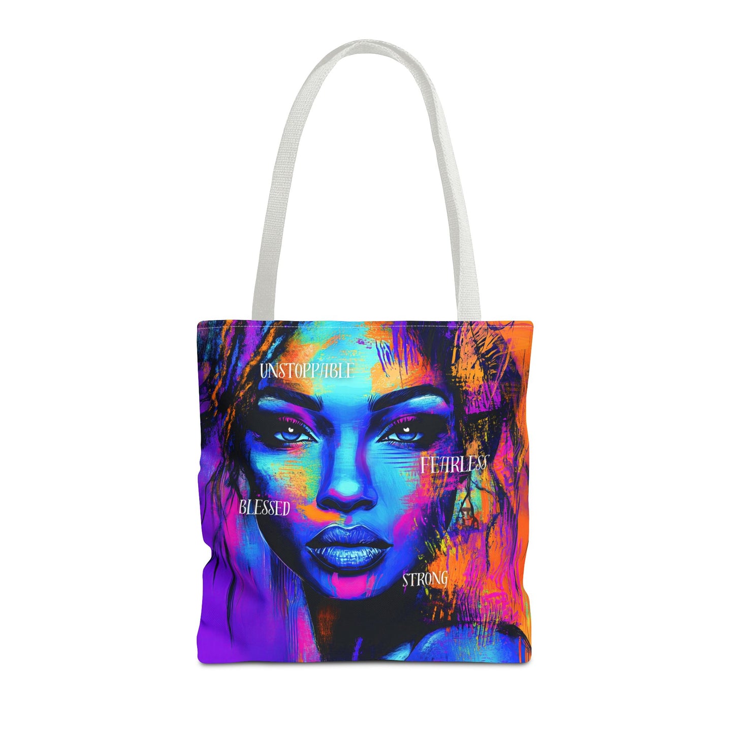 Unstoppable Empowerment Tote Bag - Vibrant Portrait of Strength