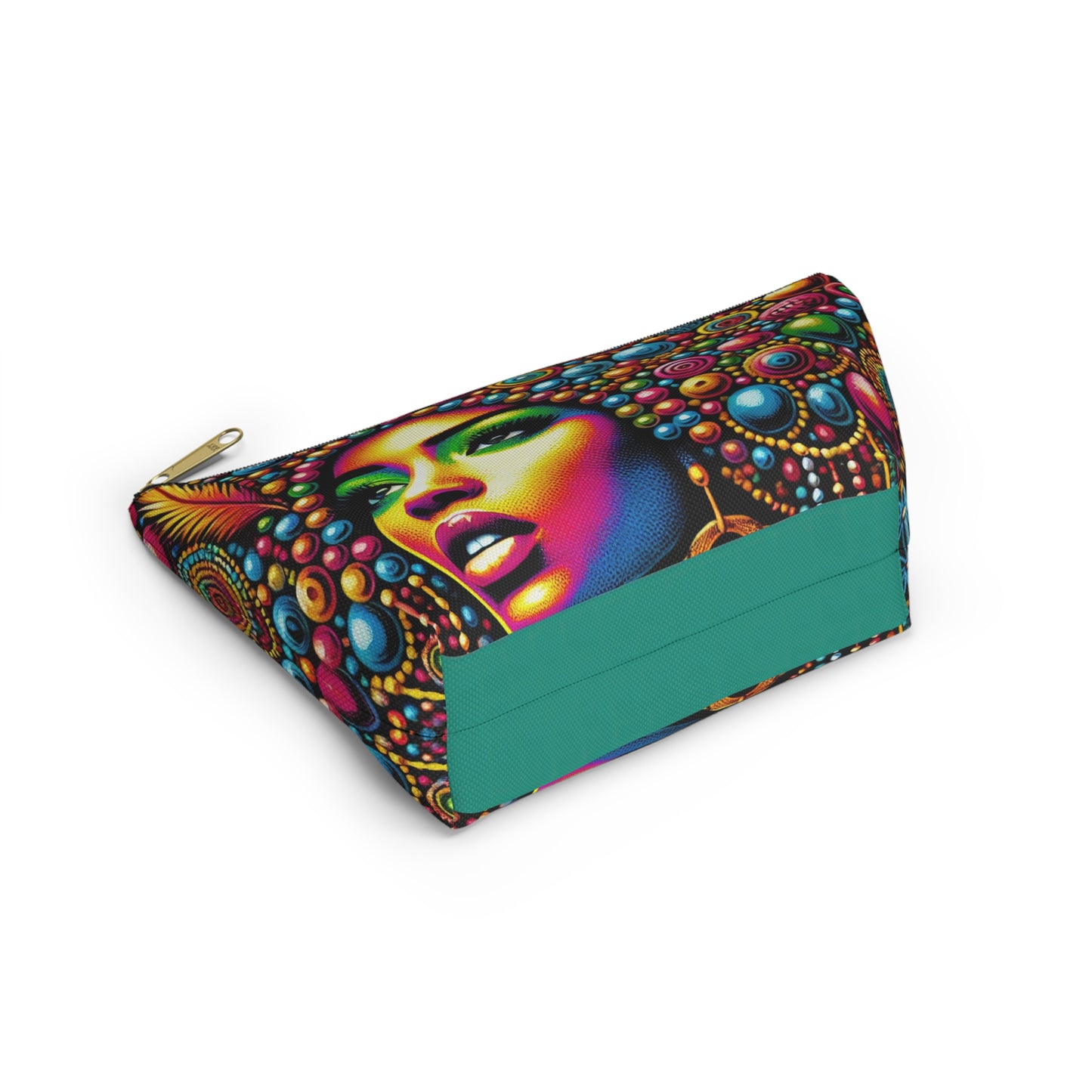 Radiant Afro Beauty Pouch – Bold and Colorful Afrocentric Design