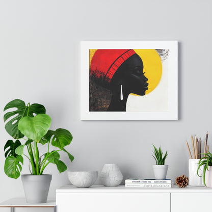 Bold African Silhouette Framed Wall Art – Modern Afrocentric Décor