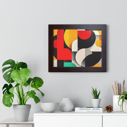 Modern Geometric Framed Wall Art – Bold Abstract Design