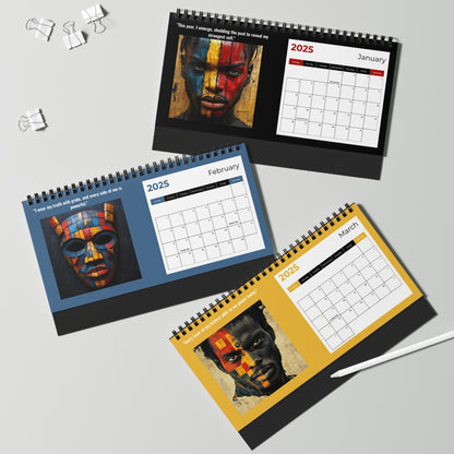 Empowered 2025 Desktop Calendar – Strength, Resilience & Affirmations