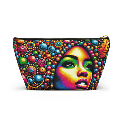 Radiant Afro Beauty Pouch – Bold and Colorful Afrocentric Design