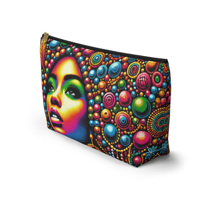 Radiant Afro Beauty Pouch – Bold and Colorful Afrocentric Design