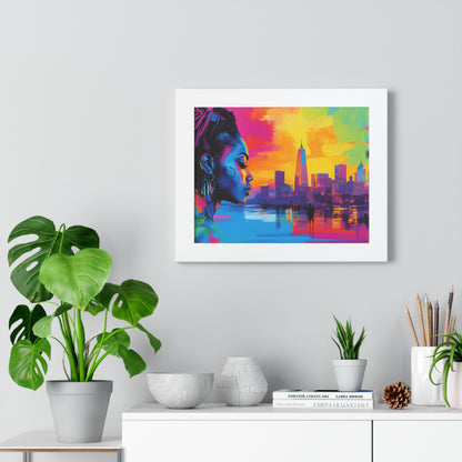 Modern Cityscape Art – Vibrant Framed Wall Decor