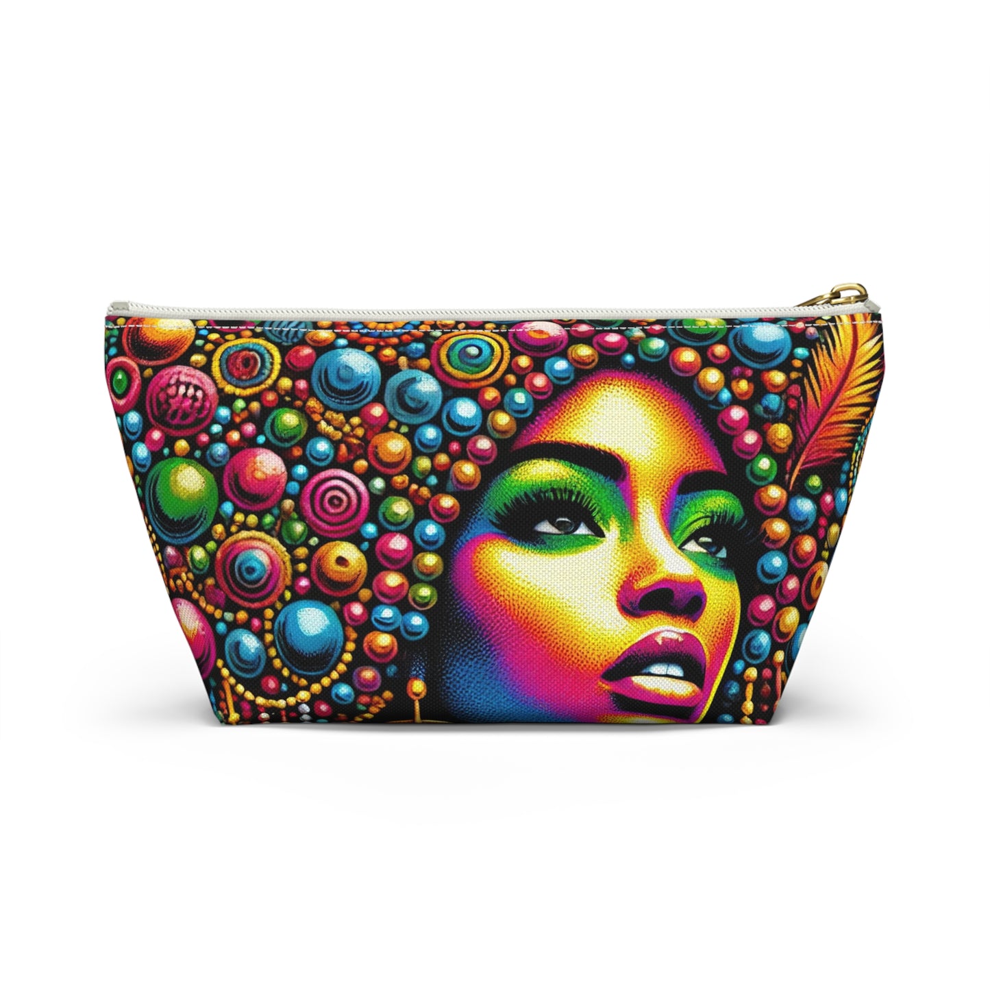 Radiant Afro Beauty Pouch – Bold and Colorful Afrocentric Design