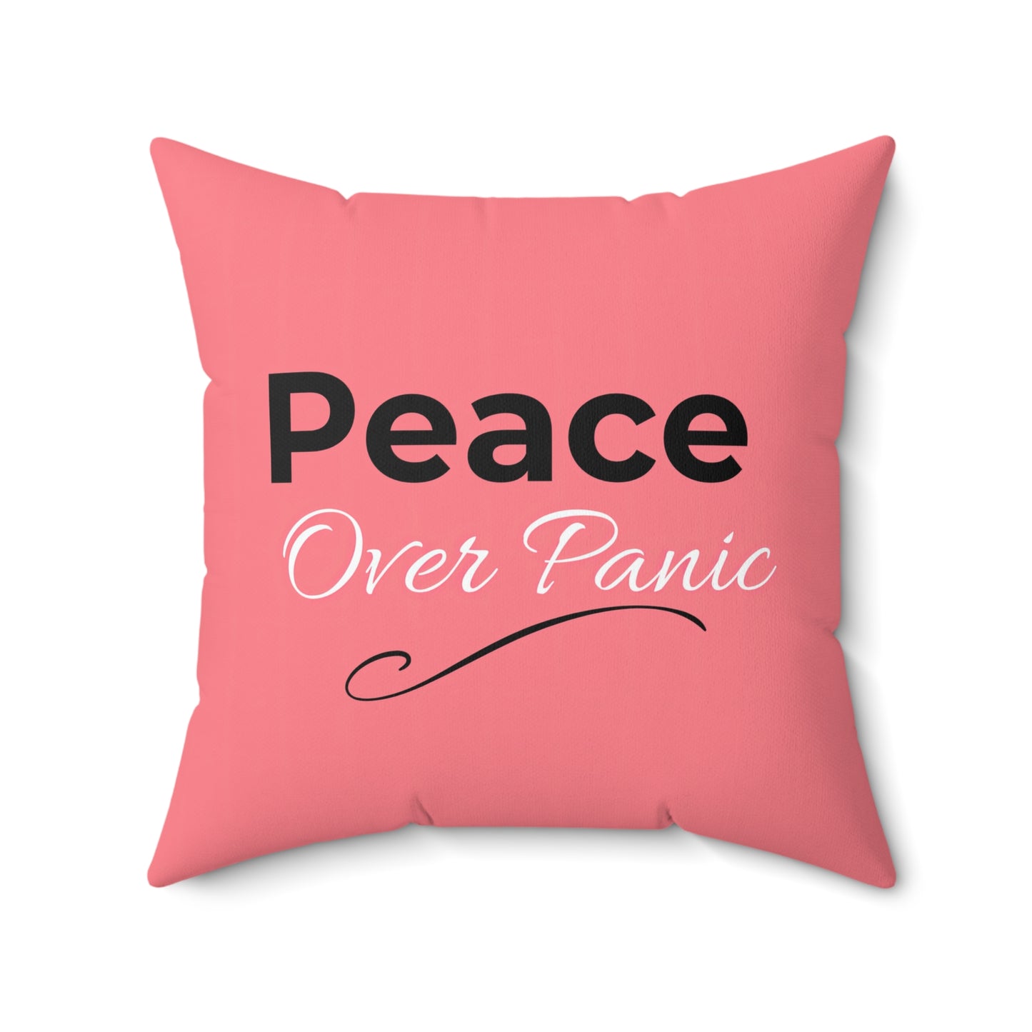 Peace Over Panic Throw Pillow | Inspirational Home Decor Cushion