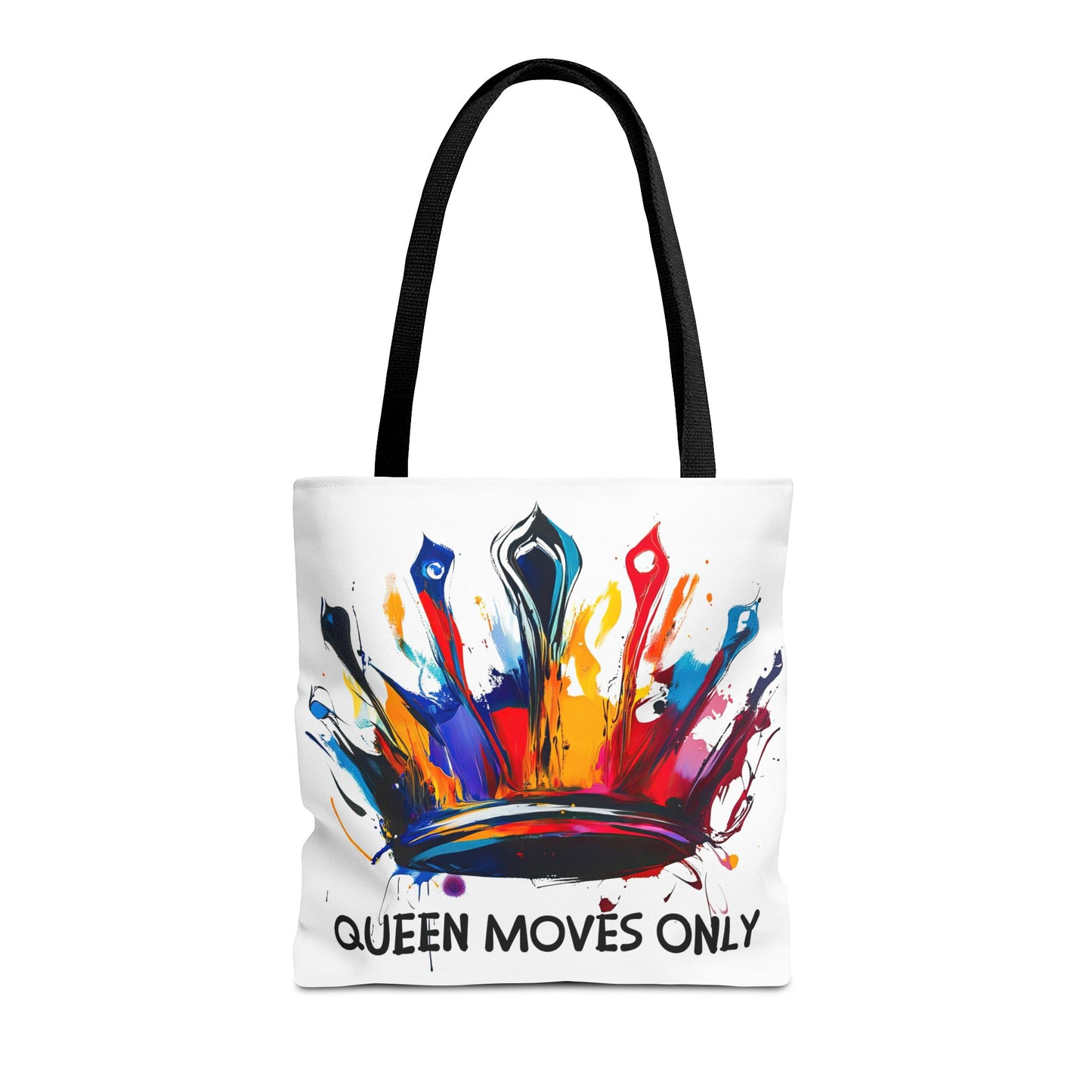 Vibrant 'Queen Moves Only' Tote Bag for Confident Queens