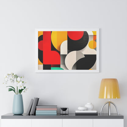 Modern Geometric Framed Wall Art – Bold Abstract Design