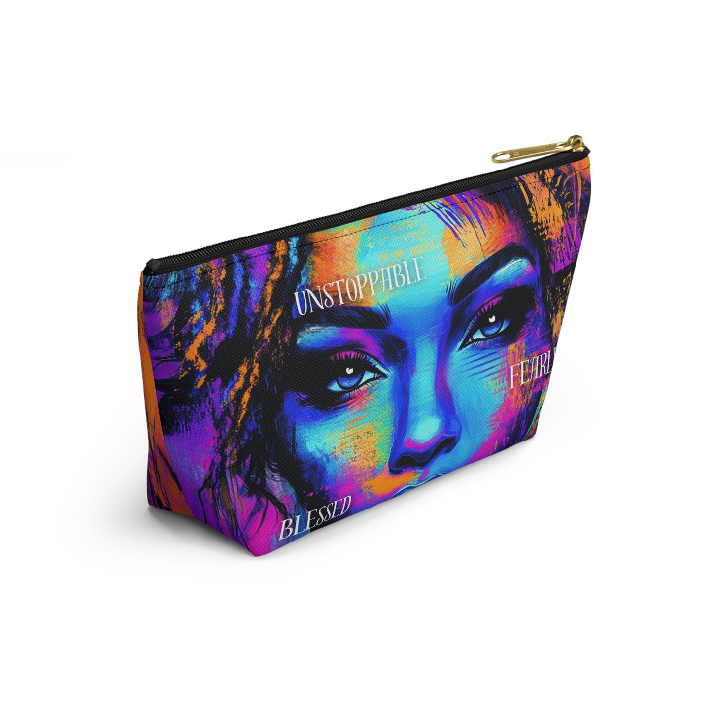 Unstoppable Empowerment Accessory Pouch – Vibrant and Fearless Design