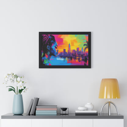 Modern Cityscape Art – Vibrant Framed Wall Decor