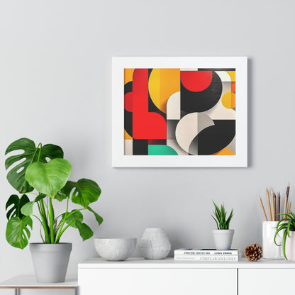 Modern Geometric Framed Wall Art – Bold Abstract Design