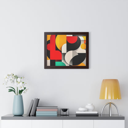 Modern Geometric Framed Wall Art – Bold Abstract Design