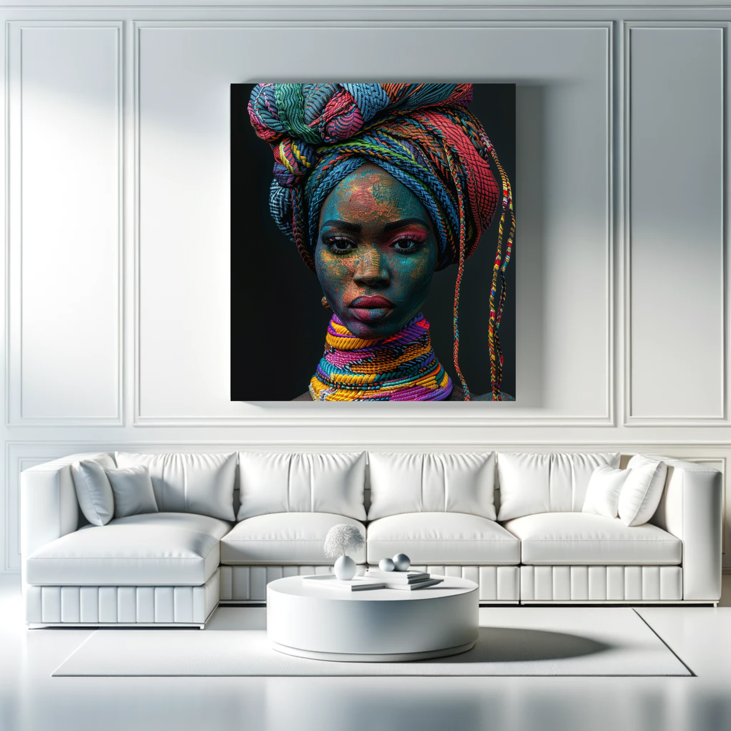 Ethnic African Queen Canvas Art - Vibrant Cultural Wall Decor