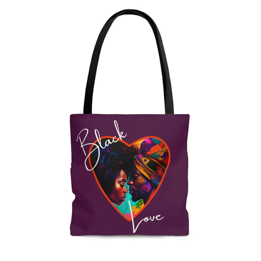 Black Love Tote Bag|EbMerized Creations